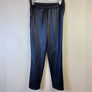 Melissa Paige Elegant Textured Faux Leather pop on pants